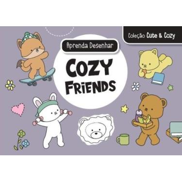 Imagem de Livro Aprenda A Desenhar - Cozy Friends - Cinza - Pe Da Letra