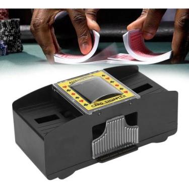 Imagem de Embaralhador misturador de cartas 2 baralhos automatico para poker, tr