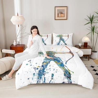 Imagem de Castle Fairy Edredão de tiro com arco, conjunto de cama para eventos esportivos para crianças, meninas, meninos, adolescentes e adultos, edredom acolchoado para jogos, coleção de quarto, tamanho