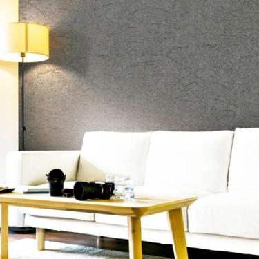 Imagem de Papel De Parede Concreto Cinza E Prata Col1042 - 10m X 0.53m - Edantex