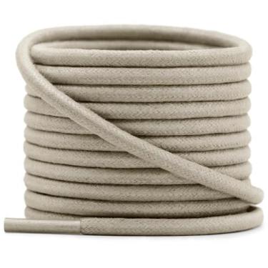 Imagem de YFINE Sapatos de salto redondos encerados com cadarços para sapatos (2 pares), 07 Khaki...