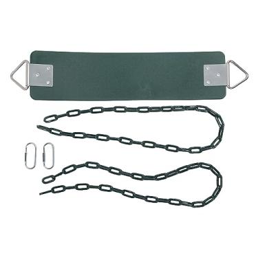 Imagem de Eva ao ar livre Soft Board Swing Swing Woilt Duty Cadeiras verde escuro e fácil de instalar até 440 lb para crianças adultos no quintal playground