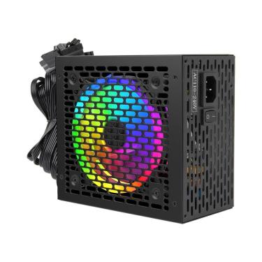 Imagem de Fonte New Hero Tesla, RGB, 650W, 80 Plus Bronze, PFC Ativo, Preto