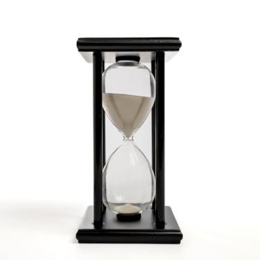 Imagem de Ampulheta de Madeira 60min Para Decoração ou Jogos