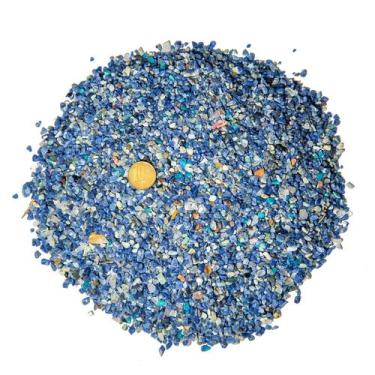 Imagem de 1 kg Sodalita Azul Rolado Pedra Natural Areia 3 a 8mm Aprox - Cristais
