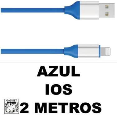 Imagem de Cabo 2 Metros Carregador Silicone 1 e 2 Metros Colorido Iphone V8 e Ty