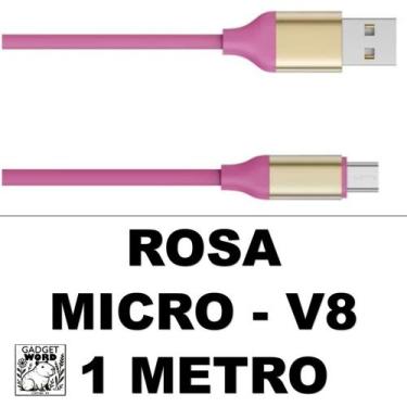 Imagem de Cabo 2 Metros Carregador Silicone 1 e 2 Metros Colorido Iphone V8 e Ty