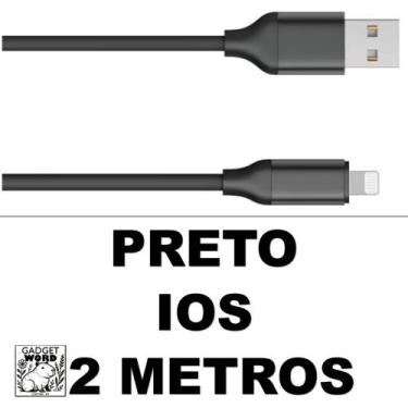 Imagem de Cabo 2 Metros Carregador Silicone 1 e 2 Metros Colorido Iphone V8 e Ty