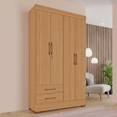 Imagem de Guarda-Roupas Porto Rico 100% MDF Tuboarte 4 Portas 2 Gavetas, Freijó