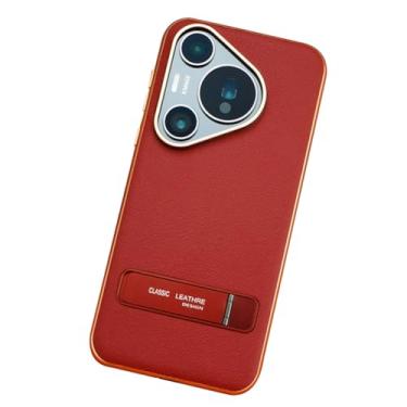 Imagem de FWYANZH Capa para Huawei Pura 70 Ultra/70 Pro +/70 Pro/70, capa de couro dobrável com revestimento de proteção para câmera, capa à prova de choque, vermelha, 70 Ultra