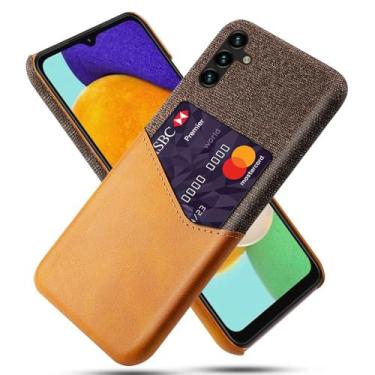 Imagem de Capa para Samsung Galaxy A13 5G,Tela e tampa de couro PU,Anti-deslizante,Resistência à impressão digital,Caso de proteção de 360°com 1 slot de cartão atrás-Brown