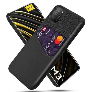 Imagem de Capa para Xiaomi Redmi 9T 4G,Tela e tampa de couro PU,Antideslizante,360°cobertura completa à prova de choque com 1 slot de cartão atrás,Prevenção de queda-Black