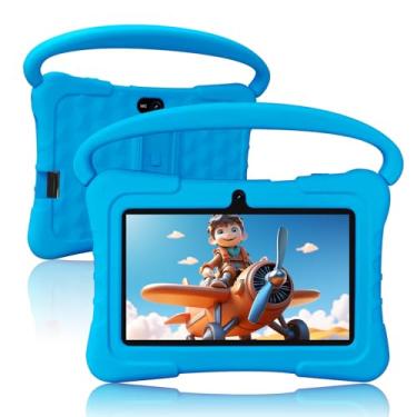 Imagem de NEWISION Tablet infantil de 7 polegadas, 32 GB, Android 13 com WiFi, câmera dupla, educação, jogos, software infantil pré-instalado, tablets de computador com filtros de idade, controles parentais