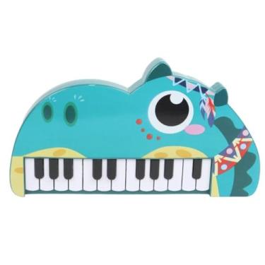 Imagem de Teclado Musical Infantil Animais, Piano de Brinquedo com Design de Personagens, Instrumento Musical Infantil de Brinquedo Encantador, 28 x 10,5 cm (Menino)