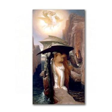 Imagem de LXURY Perseu e Andrômeda. Reprodução de pinturas famosas. Arte de parede em tela, pôsteres e impressões. Imagem moderna para decoração de casa 30 x 54 cm sem moldura
