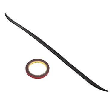 Imagem de Grcfumo Spoiler do porta -malas, spoiler traseiro asa de spoiler, spoiler de tronco traseiro do carro Borracha preta brilhante 120x4cm 47.2x1.6in universal com adesivo lateral dupl