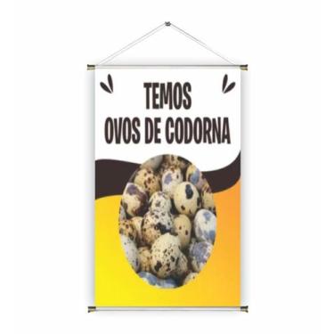 Imagem de Banner pronto Ovo Codorna BA 237 medida 45x70 cm arte pronta