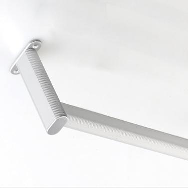 Imagem de Haste De Armário, Haste De Armário Resistente, Barras De Cabide De Armário Barra De Armário Resistente Para Pendurar Roupas De Alumínio, Haste De Armário Montada, Silver, 37in/94cm