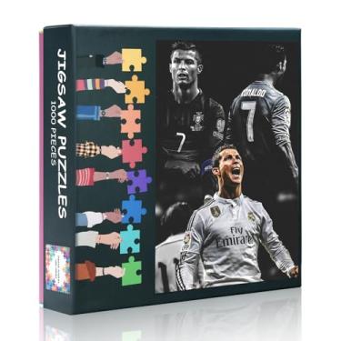 Imagem de 1000 Piece Cristiano Ronaldo Jigsaw Puzzle CR7 Iconic Celebration Wall Art with Moments, Soccer Fan Cave Decor & Premium Textured Finish 27.5x19.7 Inch