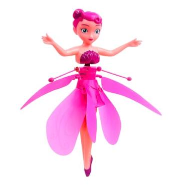 Imagem de Fada Madrinha Que Voa Brinquedo | Boneca Voadora Mini Drone Infantil Recarregável com Luzes LED, Estimula Imaginação e Coordenação Motora | Presente Criativo para Crianças