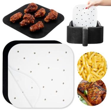 Imagem de Forros de papel vegetal para fritadeira Air Fryer compatíveis com INFR