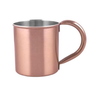 Imagem de Caneca Moscow Mule inox Cor Cobre 300ml Bar Drink Caipirinha - class, 