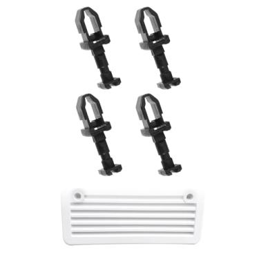 Imagem de Clipes de reposição para refrigerador RV 617772, fixador de painel de quarto de volta para portas de ventilação de serviço de geladeira de 1/2 polegada Norcold tipos de trava, 4 peças