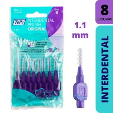 Imagem de Escova Interdental Macia  Tepe Original Roxa Size 6  1.1 mm  8 unidade