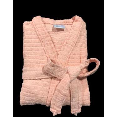 Imagem de Roupão Atoalhado Adulto 100% Algodão Briza Salmão (4008) Tam M