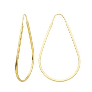 Imagem de Brinco Ouro 18k Argola Gota Adulto Grande 3cm - DR Joias