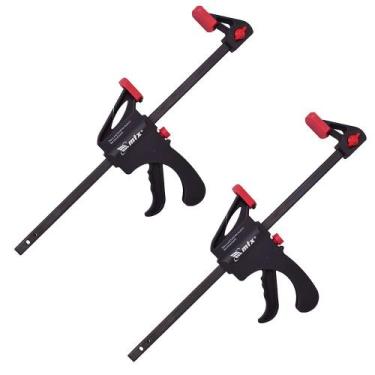 Imagem de Kit com 2 grampos tipo sargento aperto rápido 20 cm -  205629 - mtx