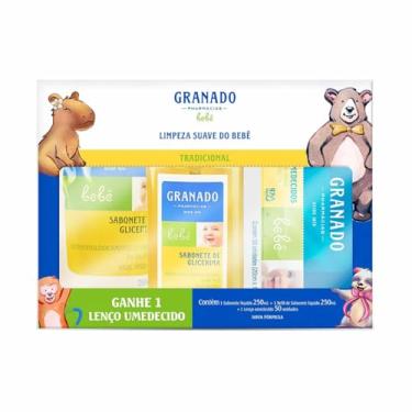 Imagem de Granado Kit, Sabonete Líquido, Refil e Lenço, Tradicional