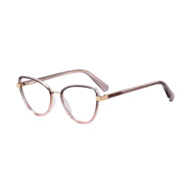 Imagem de Óculos de sol gatinho da moda para mulheres, armação cinza rosa anti-luz azul, feminino (6)