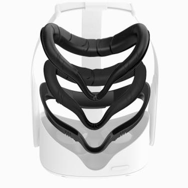 Imagem de JYXEREM 3-in-1 Face Interface Set compatible with Meta Quest 2 – PU Leather Pad Cover & Replacement Frame