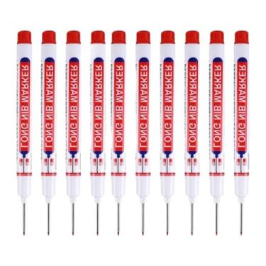 Imagem de KiBcsLic 10 canetas marcadoras de furo profundo, à prova d'água, de tinta, com ponta longa, para banheiro