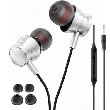 Imagem de Fone de Ouvido com Fio Premium P2, In-Ear, Super Bass, Microfone Integrado, 2ª Geração, Branco – Compatível com Smartphones, Tablets, Notebooks, PCs e Consoles.