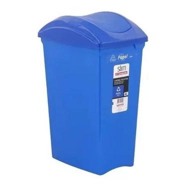 Imagem de Lixeira Basculante - Seletiva - Papel - 40 Litros - Sanremo
