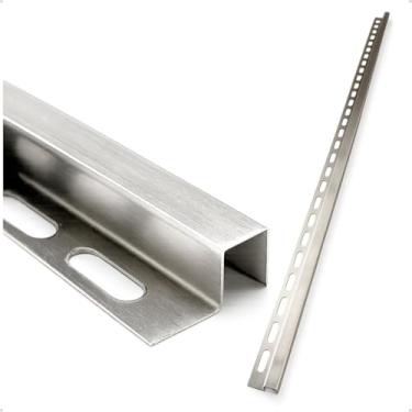 Imagem de Perfil P Filete Soleira Piso e Parede em Inox 304 Escovado 1m