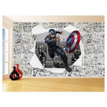 Imagem de Papel De Parede 3D Heróis Página Quadrinhos Hq 3,5M Nhma242