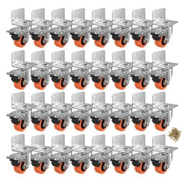 Imagem de Rodas Caster Wheels ASHGOOB em forma de L de 5 cm com freio, pacote co