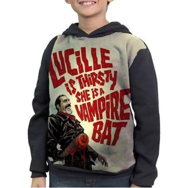 Imagem de Casaco Moletom Infantil Negan Série The Walking Dead - smoke, Preto, 1