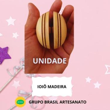 Imagem de Ioiô de Madeira Artesanal com Ponteira  Qualidade e Estilo Clássico! -