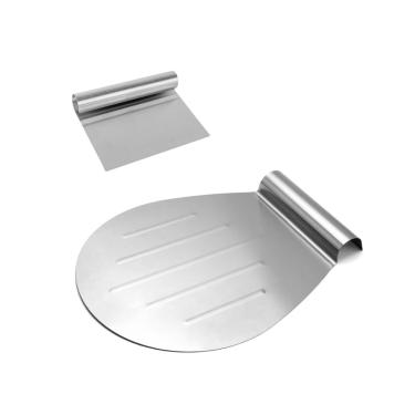 Imagem de Espatula Salva Bolo e Raspador Placa Aço Inox Base Redonda