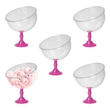 Imagem de 5 Baleiros 1,5l Taça Premium Bomboniere Acrílico Elegante (ROSA)
