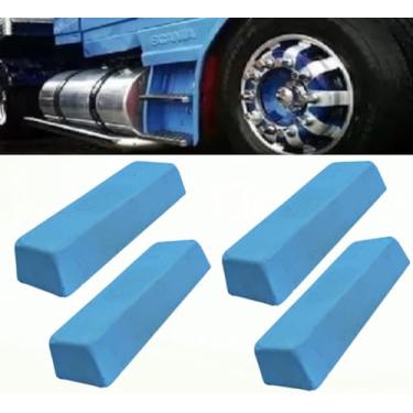 Imagem de Kit 4 Pedras Azul Polimento (1300gr) Roda Caminhão Tanque Cr