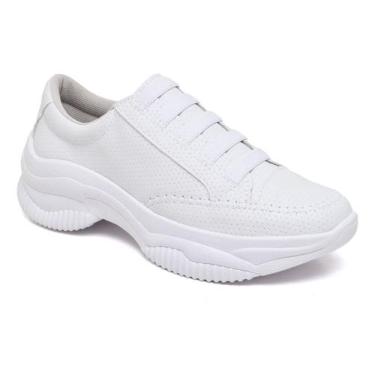 Imagem de Tenis Casual Feminino Chunky Confortável E Leve Polo Blu, Branco, 39 B