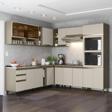 Imagem de Cozinha Completa De 11 Peças Com Aéreo De Vidro E Torre Quente évelin Henn Duna Com Cristal