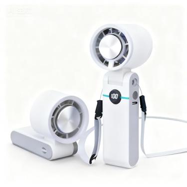 Imagem de LENEFU Ventilador turbo portátil portátil com refrigerador de gelo, velocidade (1-199) ventilador pessoal recarregável [20.000 RPM] Ventoinhas de bolso pequeno para viagem/exterior/casa/escritório