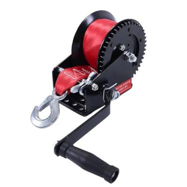 Imagem de Luocute Guincho de Reboque de Barco Resistente de 1600LBS, Guincho de Mão Portátil Com Alça de 26 Pés X 2 pol. e Relação de Engrenagem de 4,1:1, para Caminhão de Reboque de Barco RV