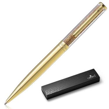 Imagem de Caneta Crown Personalizada Diamond Esferográfica, Dourada